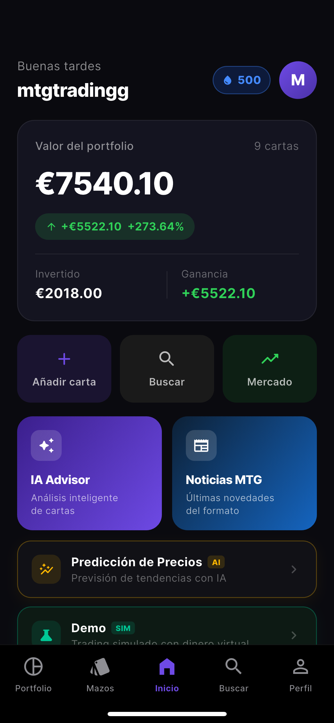 MTGtrading app